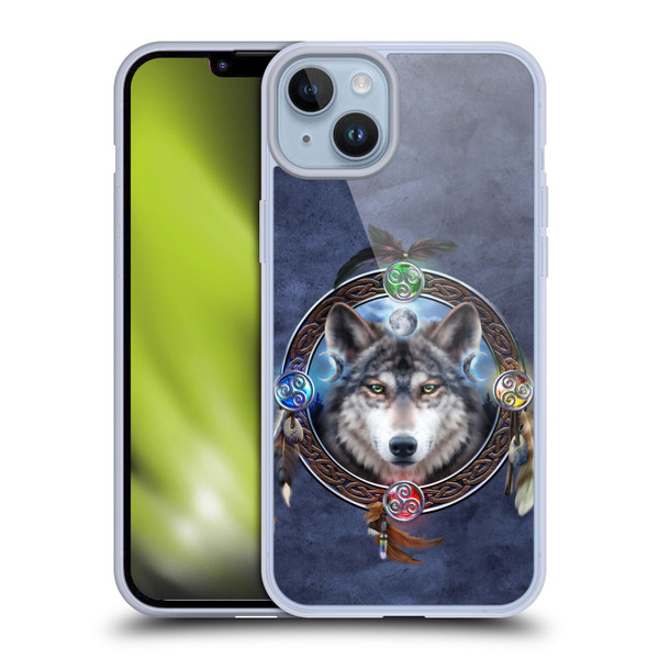 Brigid Ashwood Celtic Wisdom Wolf Guide Soft Gel Case for Apple iPhone 14 Plus