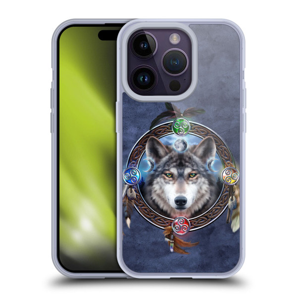 Brigid Ashwood Celtic Wisdom Wolf Guide Soft Gel Case for Apple iPhone 14 Pro