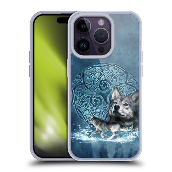 Brigid Ashwood Celtic Wisdom Wolf Soft Gel Case for Apple iPhone 14 Pro
