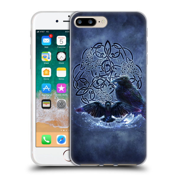 Brigid Ashwood Celtic Wisdom Raven Soft Gel Case for Apple iPhone 7 Plus / iPhone 8 Plus