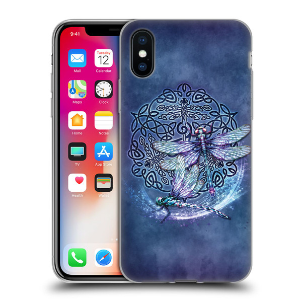 Brigid Ashwood Celtic Wisdom Dragonfly Soft Gel Case for Apple iPhone X / iPhone XS