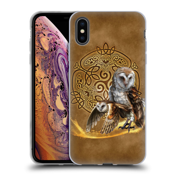 Brigid Ashwood Celtic Wisdom Owl Soft Gel Case for Apple iPhone XS Max