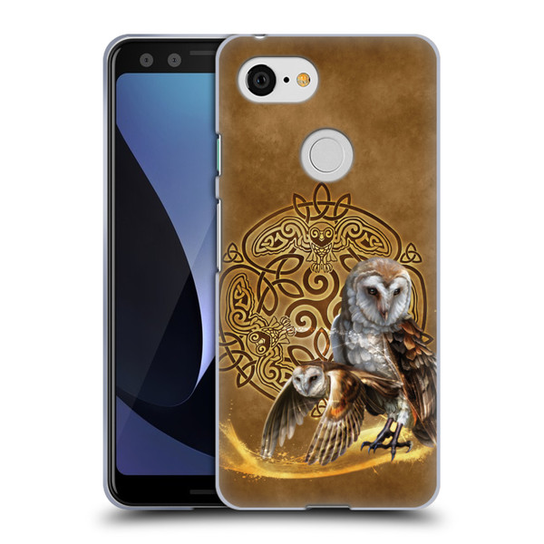 Brigid Ashwood Celtic Wisdom Owl Soft Gel Case for Google Pixel 3