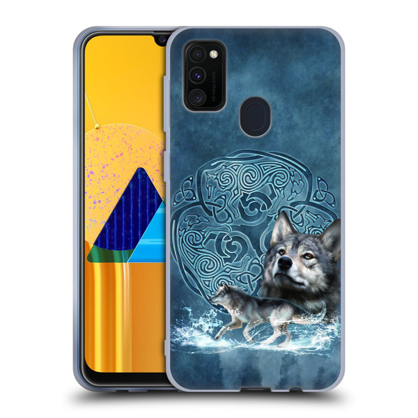 Brigid Ashwood Celtic Wisdom Wolf Soft Gel Case for Samsung Galaxy M30s (2019)/M21 (2020)