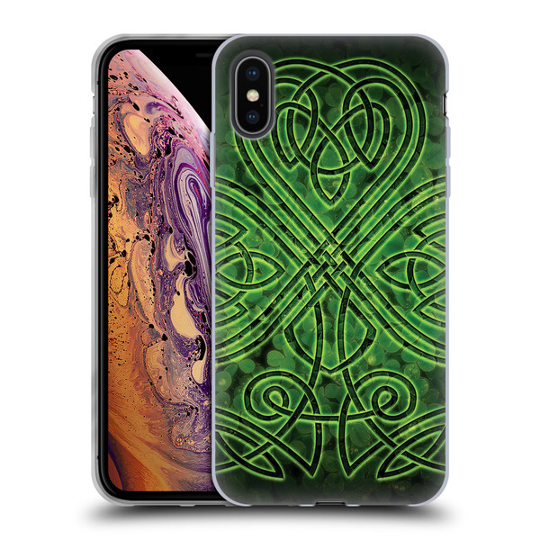 Brigid Ashwood Celtic Wisdom 3 Irish Shamrock Soft Gel Case for Apple iPhone XS Max