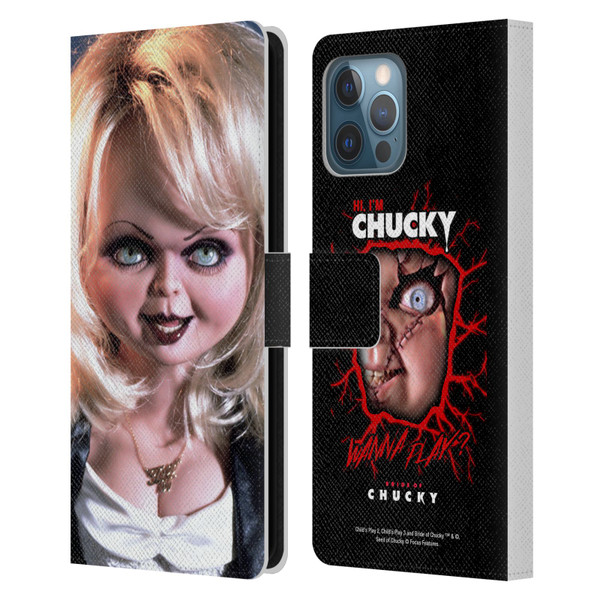 Bride of Chucky Key Art Tiffany Doll Leather Book Wallet Case Cover For Apple iPhone 12 Pro Max