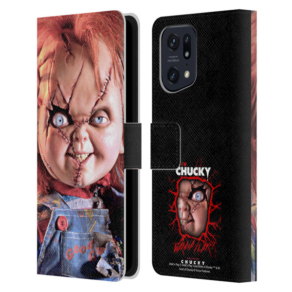 Bride of Chucky Key Art Doll Leather Book Wallet Case Cover For OPPO Find X5