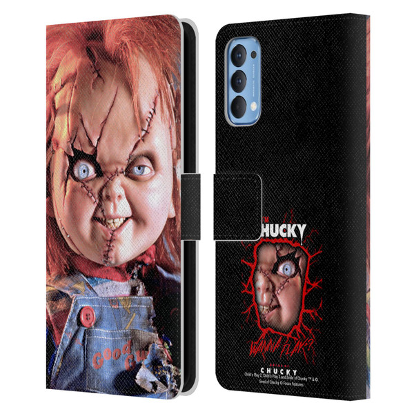 Bride of Chucky Key Art Doll Leather Book Wallet Case Cover For OPPO Reno 4 5G
