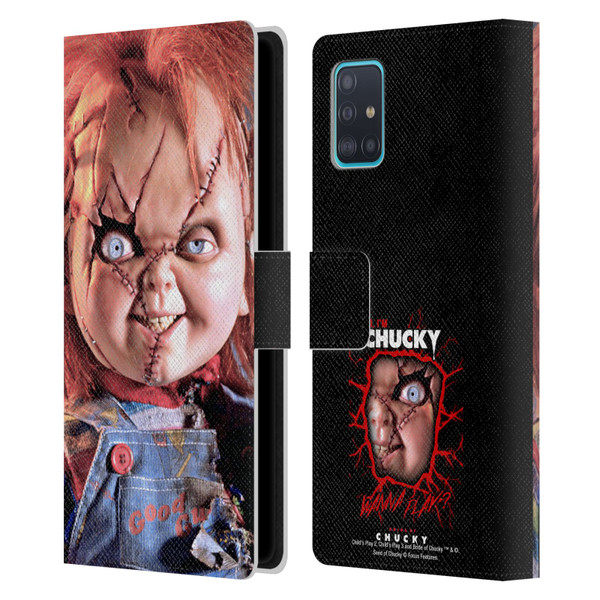 Bride of Chucky Key Art Doll Leather Book Wallet Case Cover For Samsung Galaxy A51 (2019)