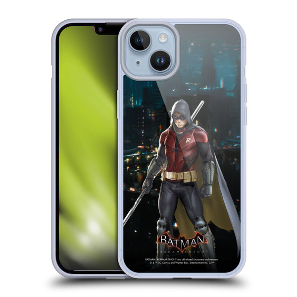 Batman Arkham Knight Characters Red Robin Soft Gel Case for Apple iPhone 14 Plus