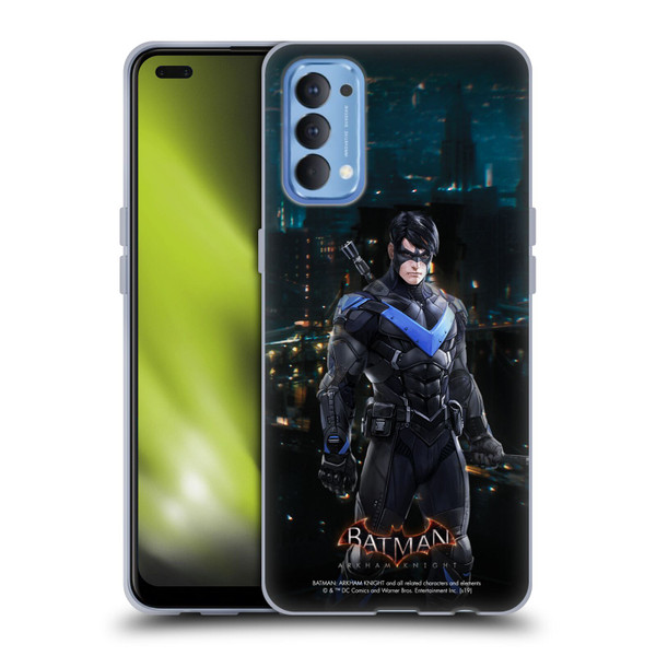 Batman Arkham Knight Characters Nightwing Soft Gel Case for OPPO Reno 4 5G