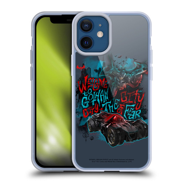 Batman Arkham Knight Graphics Welcome To Gotham Soft Gel Case for Apple iPhone 12 Mini