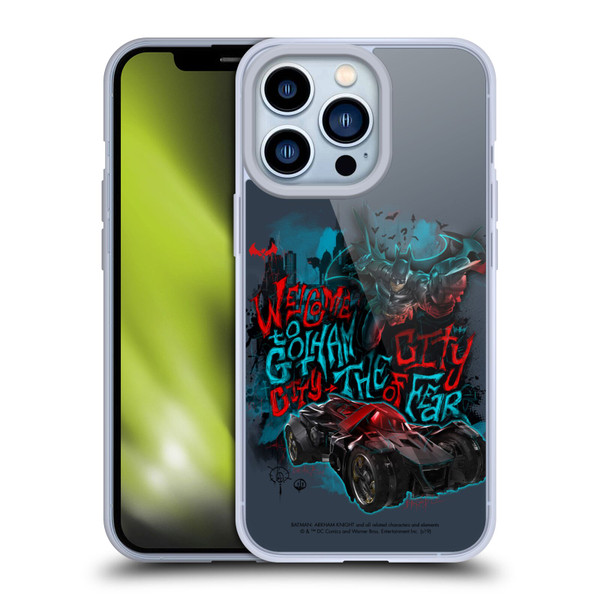 Batman Arkham Knight Graphics Welcome To Gotham Soft Gel Case for Apple iPhone 13 Pro