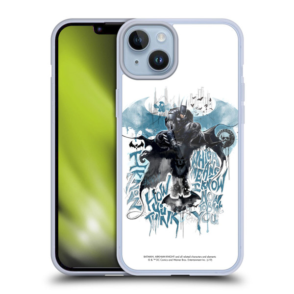 Batman Arkham Knight Graphics How You Think Soft Gel Case for Apple iPhone 14 Plus
