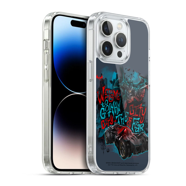 Batman Arkham Knight Graphics Welcome To Gotham Soft Gel Case for Apple iPhone 14 Pro & MagSafe