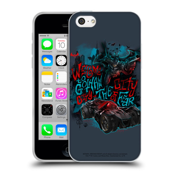 Batman Arkham Knight Graphics Welcome To Gotham Soft Gel Case for Apple iPhone 5c