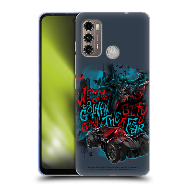 Batman Arkham Knight Graphics Welcome To Gotham Soft Gel Case for Motorola Moto G60 / Moto G40 Fusion