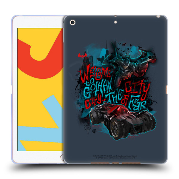 Batman Arkham Knight Graphics Welcome To Gotham Soft Gel Case for Apple iPad 10.2 2019/2020/2021