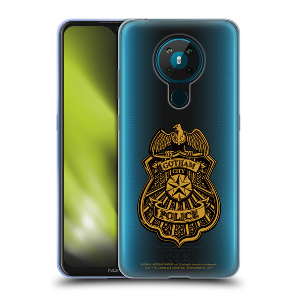 Batman Arkham Knight Graphics Gotham City Police Badge Soft Gel Case for Nokia 5.3