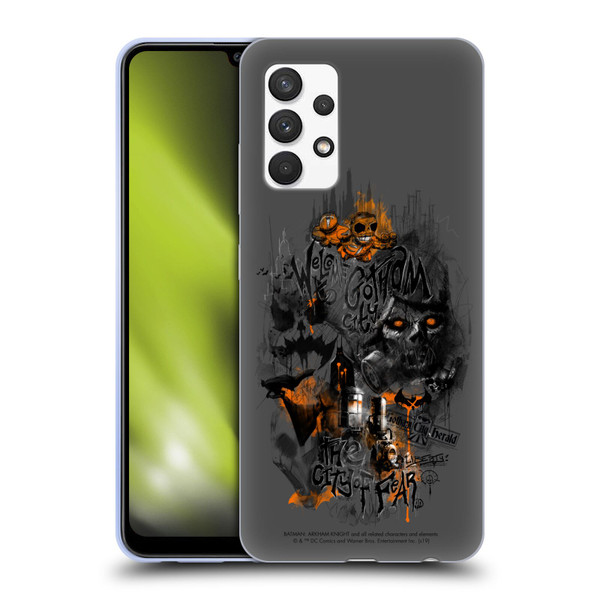 Batman Arkham Knight Graphics City Of Fear Scarecrow Soft Gel Case for Samsung Galaxy A32 (2021)