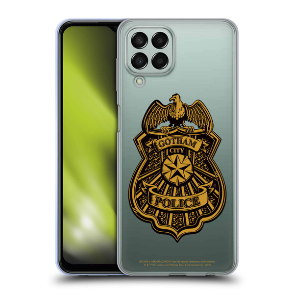 Batman Arkham Knight Graphics Gotham City Police Badge Soft Gel Case for Samsung Galaxy M33 (2022)