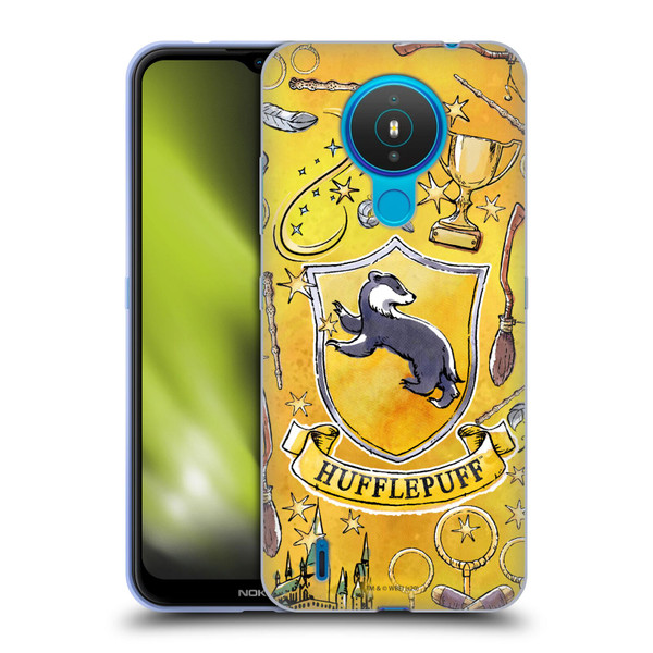 Harry Potter Deathly Hallows XIII Hufflepuff Pattern Soft Gel Case for Nokia 1.4