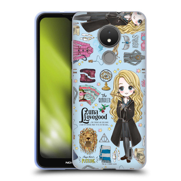 Harry Potter Deathly Hallows XXXVII Luna Pattern Soft Gel Case for Nokia C21
