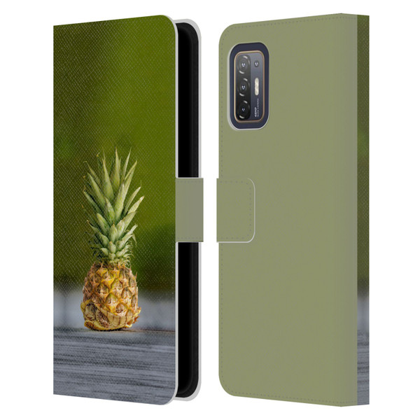 Pixelmated Animals Surreal Pets Pineapple Turtle Leather Book Wallet Case Cover For HTC Desire 21 Pro 5G