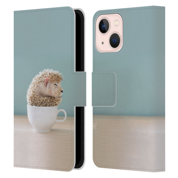 Pixelmated Animals Surreal Pets Lionhog Leather Book Wallet Case Cover For Apple iPhone 13 Mini