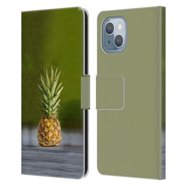 Pixelmated Animals Surreal Pets Pineapple Turtle Leather Book Wallet Case Cover For Apple iPhone 14