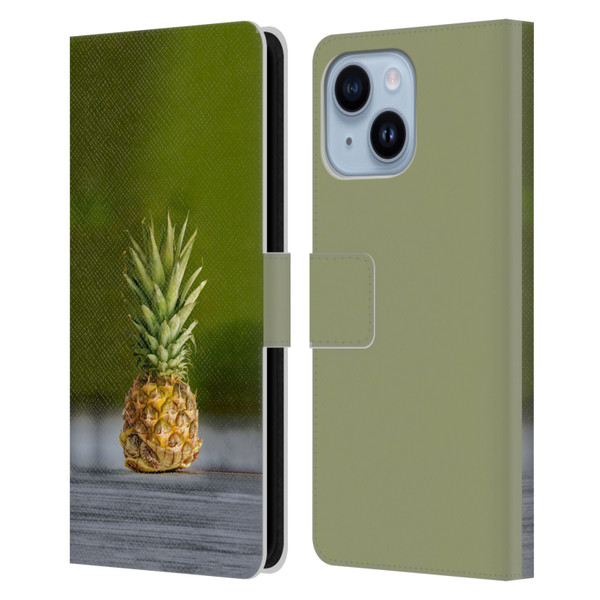 Pixelmated Animals Surreal Pets Pineapple Turtle Leather Book Wallet Case Cover For Apple iPhone 14 Plus