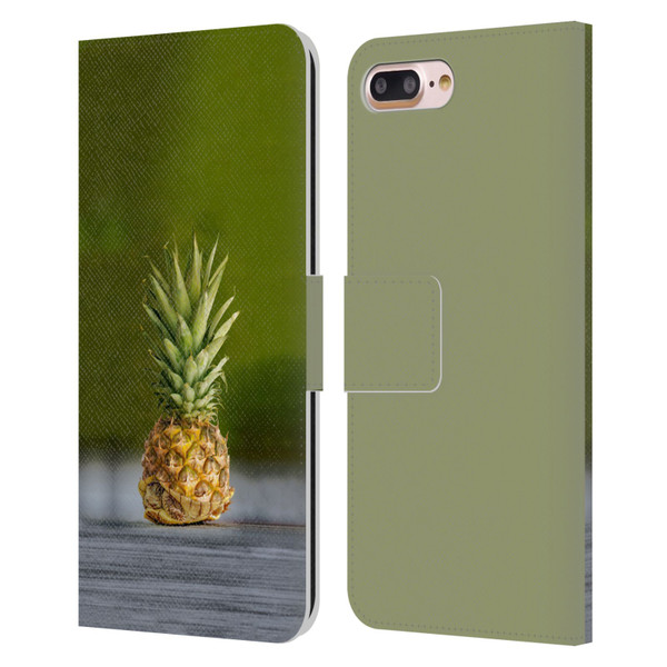 Pixelmated Animals Surreal Pets Pineapple Turtle Leather Book Wallet Case Cover For Apple iPhone 7 Plus / iPhone 8 Plus