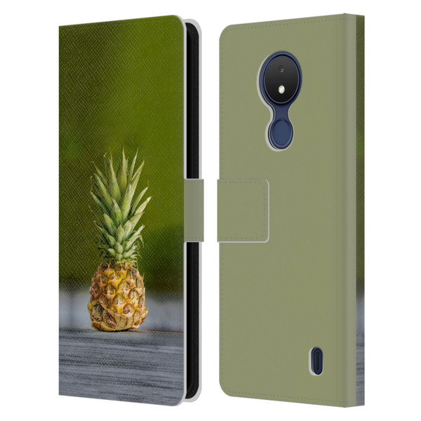 Pixelmated Animals Surreal Pets Pineapple Turtle Leather Book Wallet Case Cover For Nokia C21