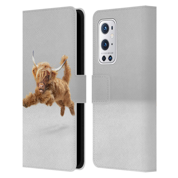 Pixelmated Animals Surreal Pets Highland Pup Leather Book Wallet Case Cover For OnePlus 9 Pro