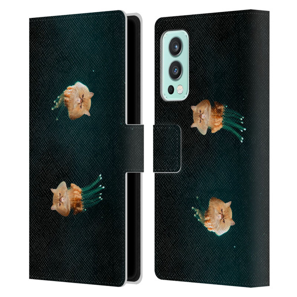 Pixelmated Animals Surreal Pets Jellyfish Cats Leather Book Wallet Case Cover For OnePlus Nord 2 5G