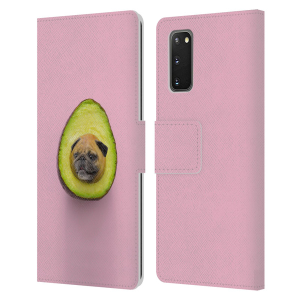 Pixelmated Animals Surreal Pets Pugacado Leather Book Wallet Case Cover For Samsung Galaxy S20 / S20 5G