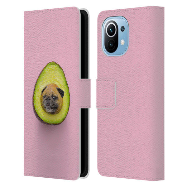 Pixelmated Animals Surreal Pets Pugacado Leather Book Wallet Case Cover For Xiaomi Mi 11