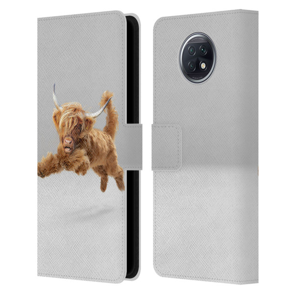 Pixelmated Animals Surreal Pets Highland Pup Leather Book Wallet Case Cover For Xiaomi Redmi Note 9T 5G