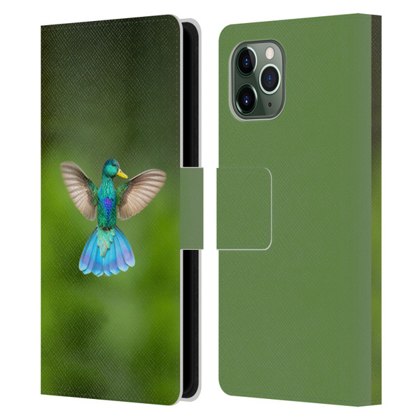 Pixelmated Animals Surreal Wildlife Quaking Bird Leather Book Wallet Case Cover For Apple iPhone 11 Pro
