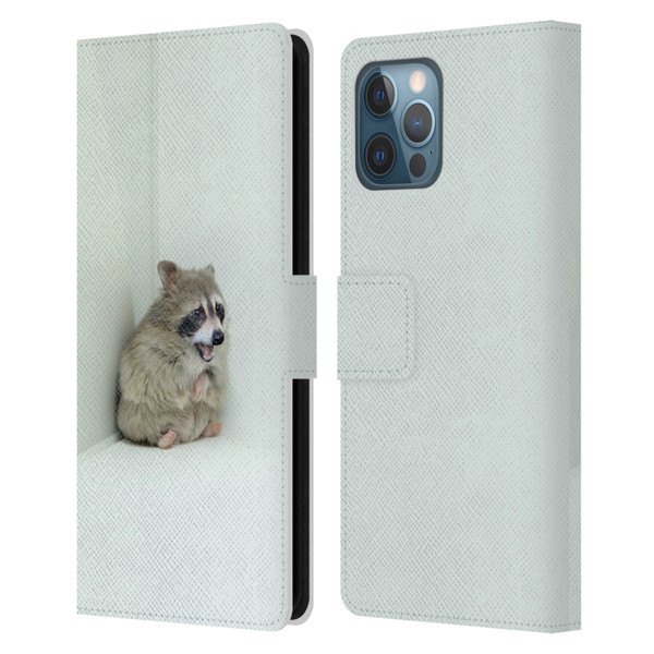 Pixelmated Animals Surreal Wildlife Hamster Raccoon Leather Book Wallet Case Cover For Apple iPhone 12 Pro Max