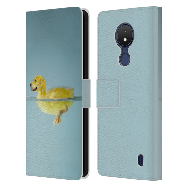Pixelmated Animals Surreal Wildlife Dog Duck Leather Book Wallet Case Cover For Nokia C21