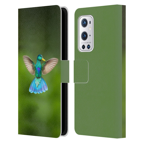 Pixelmated Animals Surreal Wildlife Quaking Bird Leather Book Wallet Case Cover For OnePlus 9 Pro