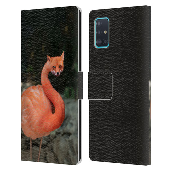 Pixelmated Animals Surreal Wildlife Foxmingo Leather Book Wallet Case Cover For Samsung Galaxy A51 (2019)