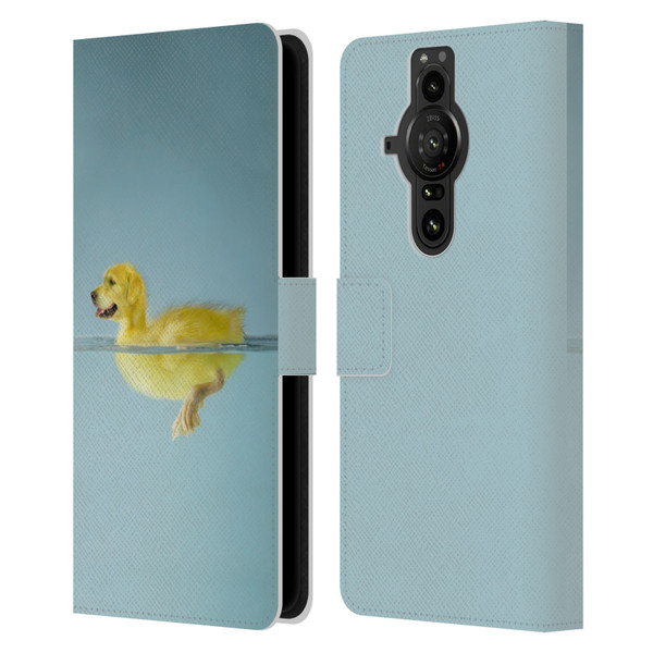 Pixelmated Animals Surreal Wildlife Dog Duck Leather Book Wallet Case Cover For Sony Xperia Pro-I