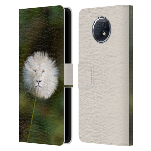 Pixelmated Animals Surreal Wildlife Dandelion Leather Book Wallet Case Cover For Xiaomi Redmi Note 9T 5G