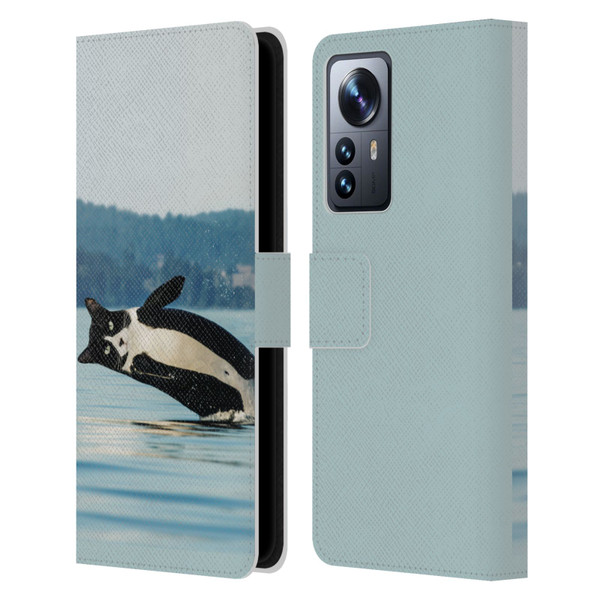 Pixelmated Animals Surreal Wildlife Orcat Leather Book Wallet Case Cover For Xiaomi 12 Pro