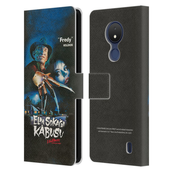 A Nightmare On Elm Street (1984) Graphics Elm Sokagi Leather Book Wallet Case Cover For Nokia C21