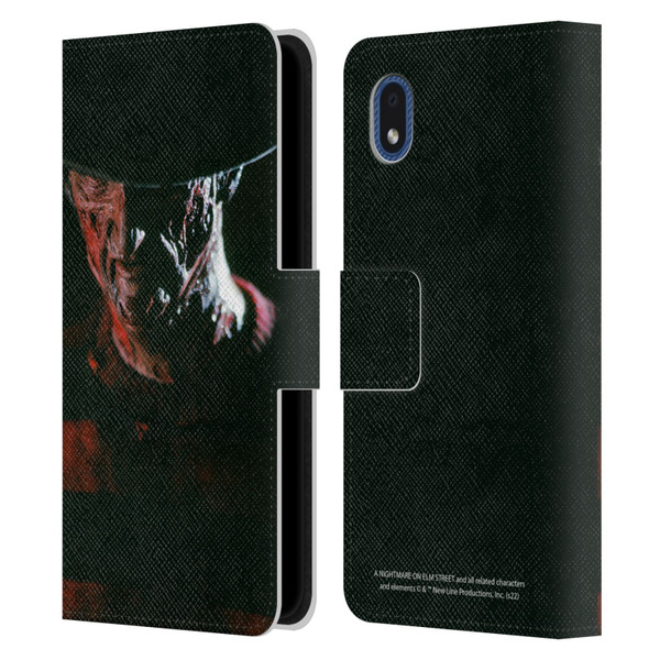 A Nightmare On Elm Street (1984) Graphics Freddy Leather Book Wallet Case Cover For Samsung Galaxy A01 Core (2020)