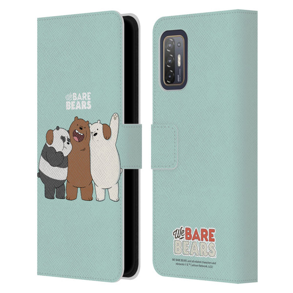 We Bare Bears Character Art Group 1 Leather Book Wallet Case Cover For HTC Desire 21 Pro 5G