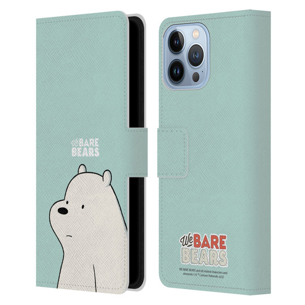 We Bare Bears Character Art Ice Bear Leather Book Wallet Case Cover For Apple iPhone 13 Pro Max